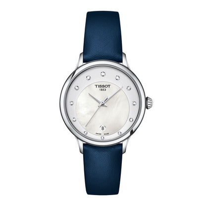 Odaci-T 33MM Diamonds White-Silver Leather Dark Blue & Pink