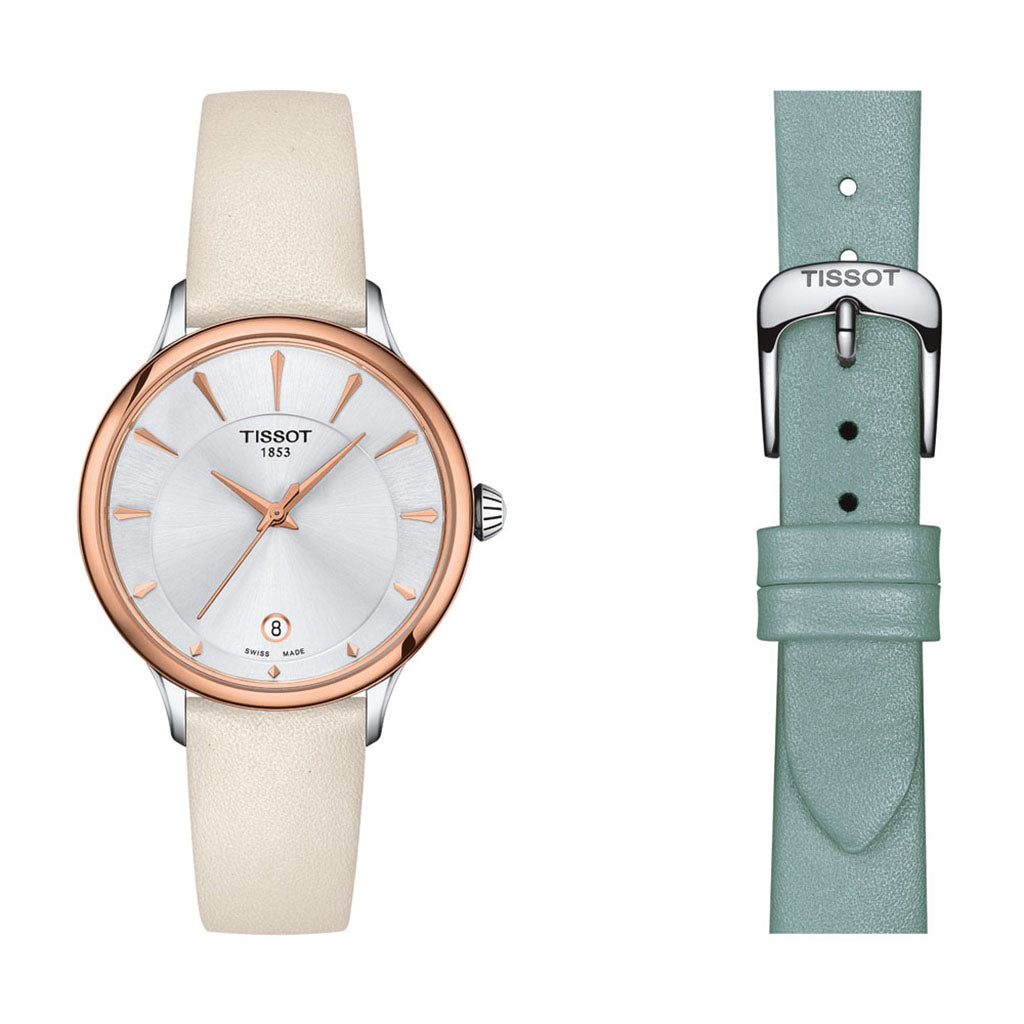 Odaci-T 33MM Bicolor Leather Cream & Blue