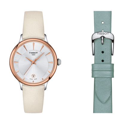 Odaci-T 33MM Bicolor Leather Cream & Blue