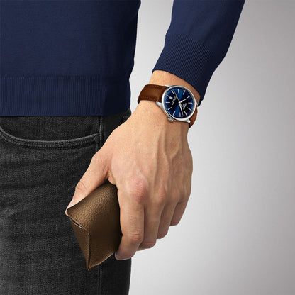 Chemin des Tourelles 39MM Powermatic 80 Blue Leather