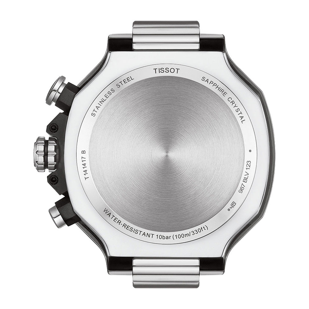 T-Race 45MM Chronograph Silver Rubber Black