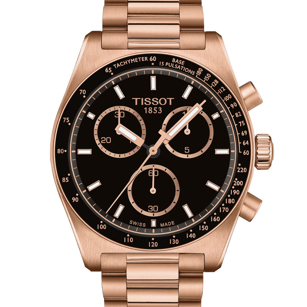 tissot t-sport pr516 chronograph roségold black metal t1494173305100