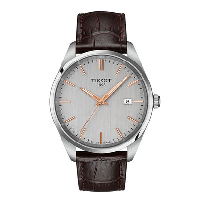 PR 100 40MM Silver Leather Brown