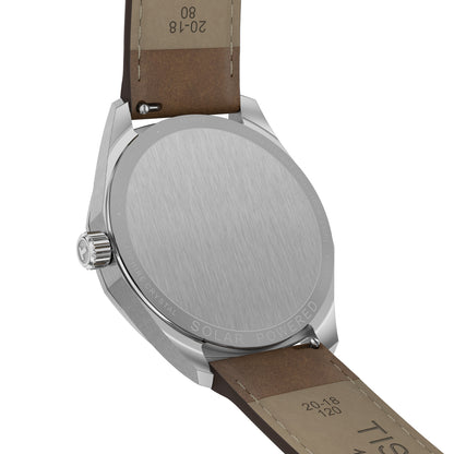 Tissot PRC 100 Solar 39MM Silver Leather Brown