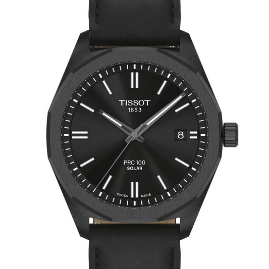 Tissot PRC 100 Solar 39 mm Quartz Black Leather T1514223605100