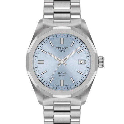 Tissot PRC 100 Solar 34 mm Steel Ice Blue T1518221135100