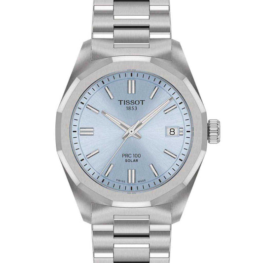 Tissot PRC 100 Solar 34 mm Steel Ice Blue T1518221135100