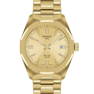 Tissot PRC 100 Solar 34 mm Steel Gold T1518223302100