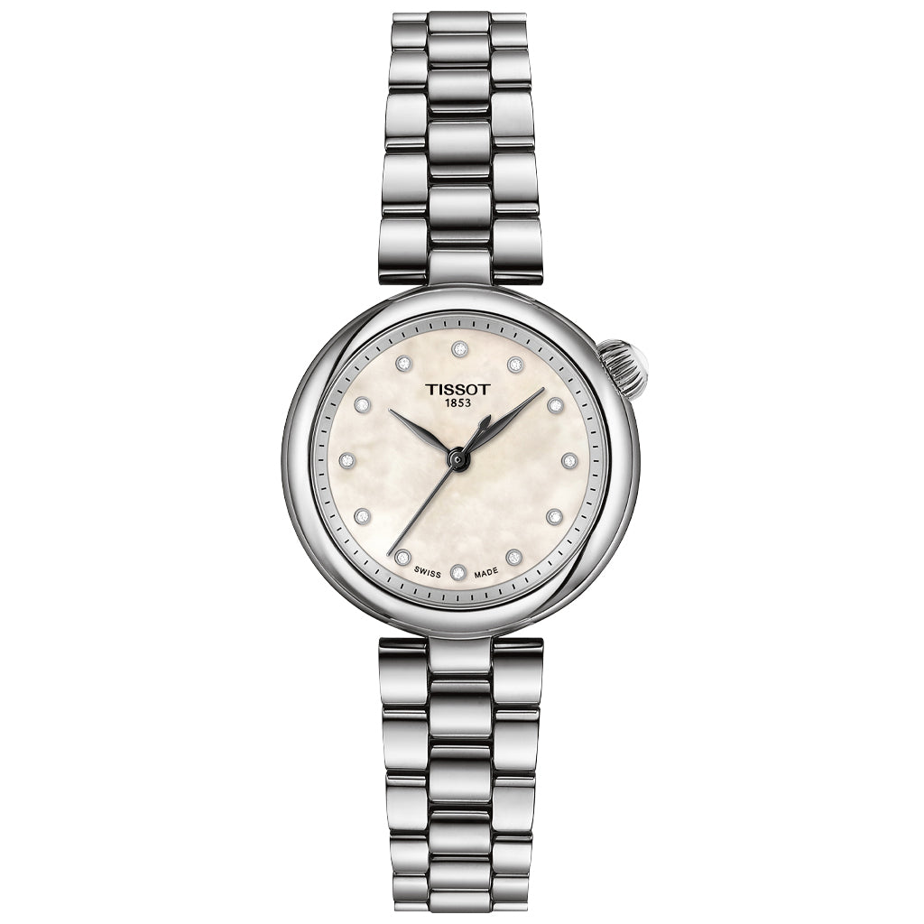 Desir 28MM Perlmutt Diamonds Silber