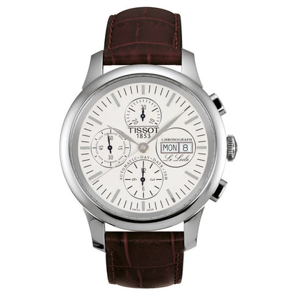 Le Locle 42MM Automatic White Leather Brown