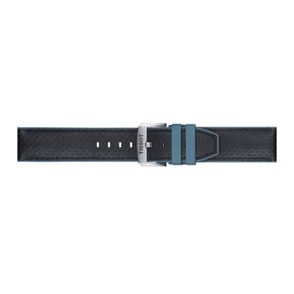 Tissot 22 mm Leather Black/Blue T852.046.785