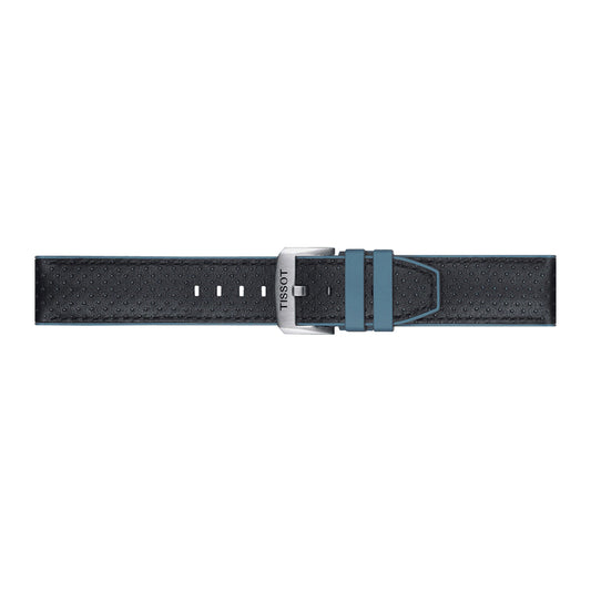 Tissot 22 mm Leather Black/Blue T852.046.785