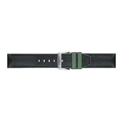Tissot 22 mm Leather Black/Green T852.046.787