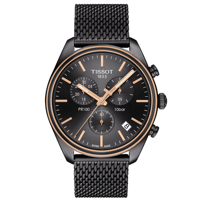 PR 100 41MM Chrono Black Milanaise