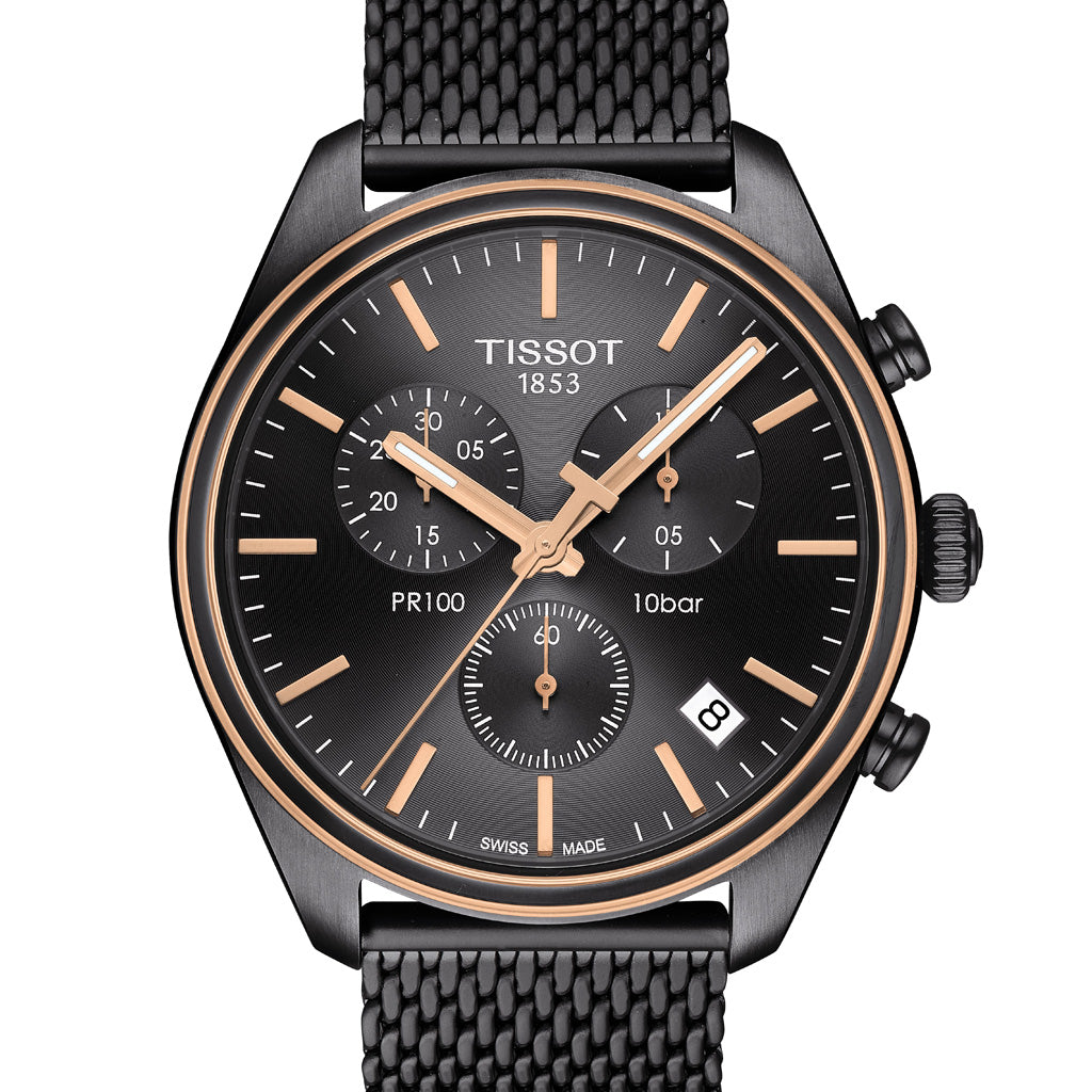PR 100 41MM Chrono Black Milanaise