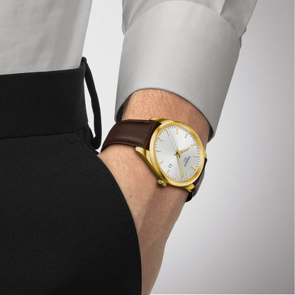 PR 100 40MM Gold Leather Brown