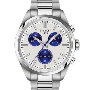 Tissot Classic PR100 Chronograph White T150.417.11.011.00 Chronograph mit silberfarbenem Edelstahlarmband