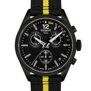 Tissot Classic PR 100 Chronograph Tour de France 2026 T1504173705700 Armbanduhr mit schwarzgelbem Textilarmband