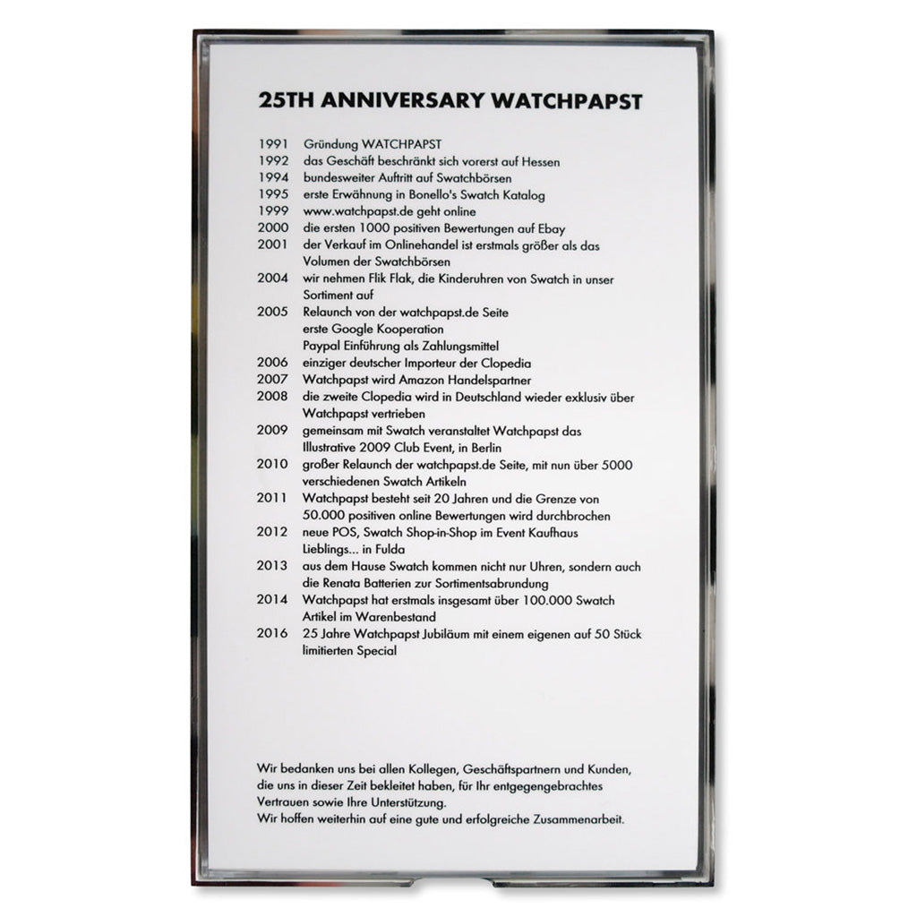 25TH ANNIVERSARY WATCHPAPST