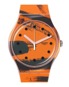 Swatch New Gent Special BARNS-GRAHAM'S ORANGE AND RED ON PINK SUOZ362