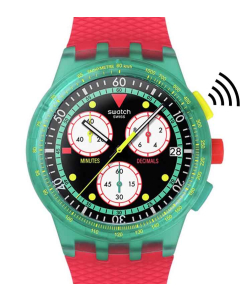 Swatch Chrono Plastic NEON EMERALD CHRONO PAY! SUSG102-6000