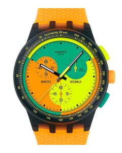 Swatch Chrono Plastic NEON SIGNAL FLAG PAY! SUSB108-6000