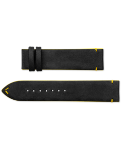 Kalbslederband Nubuk Schwarz-Gelb – 21 mm - Union Glashütte D610004171