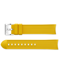 Kautschukband mit Struktur in Gelb mit Schließe Union Glashütte D610004238-S
