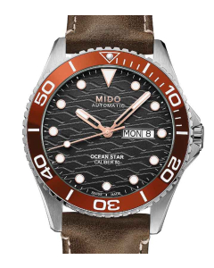 Mido Ocean Star 200 C Black Leather Brown M0424301605100