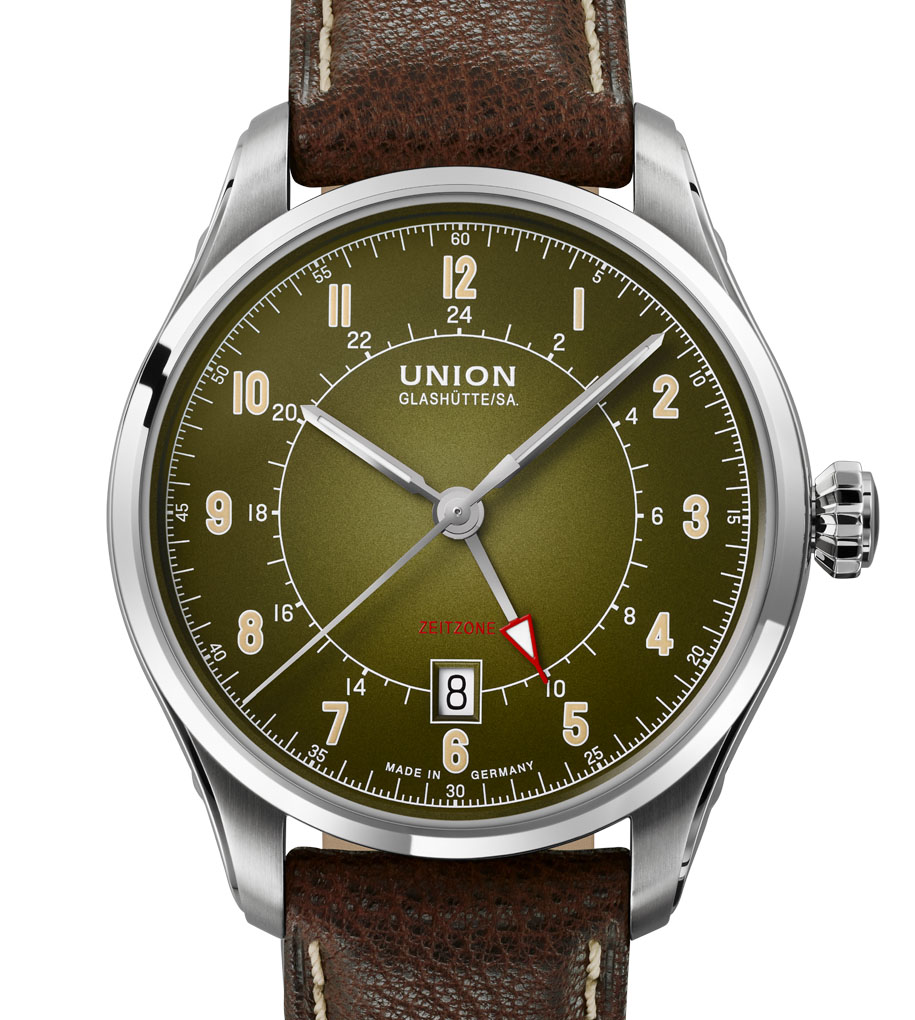 Belisar GMT Green Leather Brown