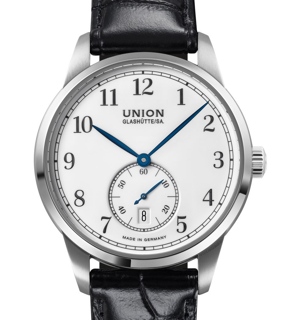 1893 Small Second White Leather Black